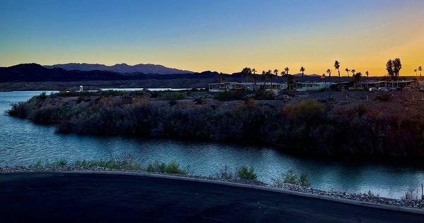 Sunsets outside our trailer