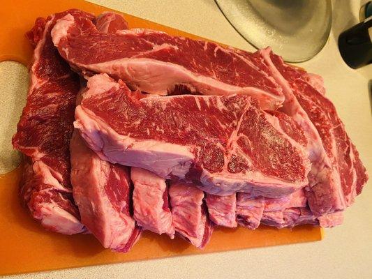 Look at that quality of steaks...