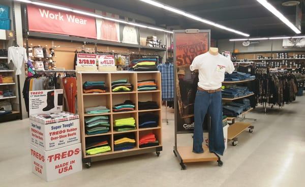 Work Wear & Clothing Departments available inside Marv's True Value in Princeton, MN