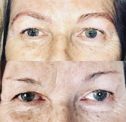 Microblading! Before (bottom) and After (top)