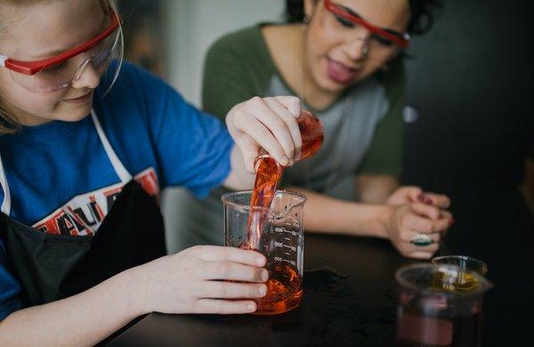 Students get to be up close to everything in our science lab. In the one-to-one classroom students are always involved.