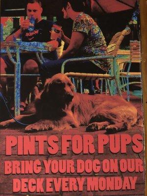 Pints for pups every Monday!