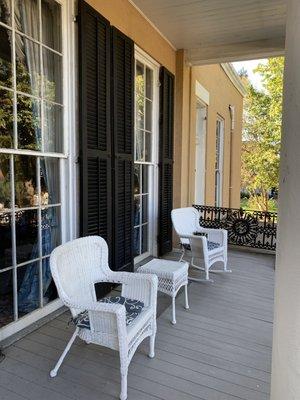 Front porch of manor house