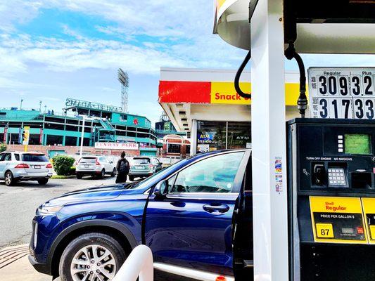 Shell gas next to Fenway Park