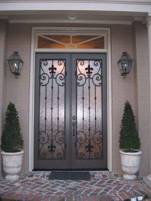 Fleur de Lis Wrought Iron Door