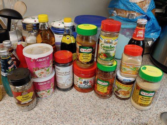 I stock up on spices and flavor pastes! Great quality and usually a bargain compared to the sizes and prices at any other supermarket.