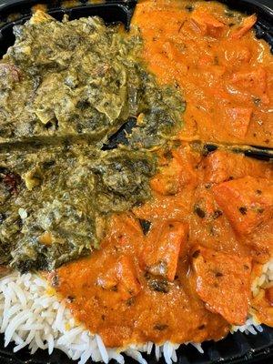 #2 Item Combo Chicken Tikka Masala and Saag Paneer