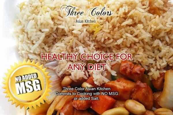 THREE COLOR ASIAN KITCHEN COMMITS TO COOKING WITH NO MSG OR ADDED SALT

Marietta, GA - Three Color Asian Kitchen, a Marietta-...