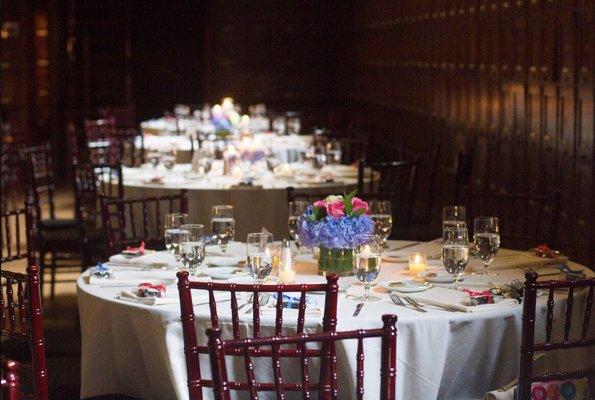 Decorated table at the Portland Masonic temple