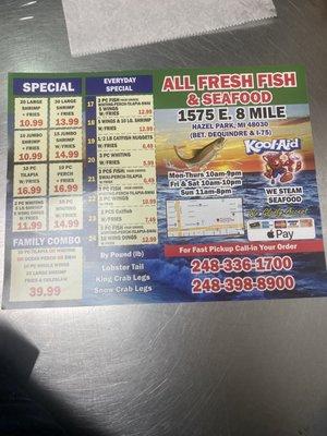 All Fresh Fish & Seafood