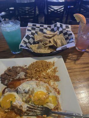 Fresh tostadas to go with the meal