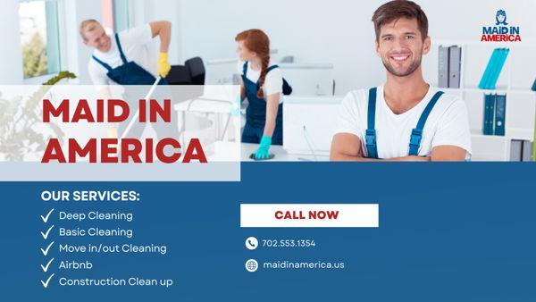 Sparkle up your space with Maid in America!