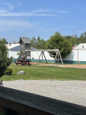 Kids play area and parking