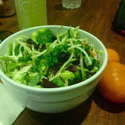 Broccoli Slaw Salad!!!! Lemon poppyseed dressing on the side...