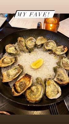 Grilled oysters