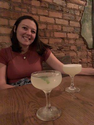 A "Southside" and "Pisco Sour" cocktail featuring girlfriend