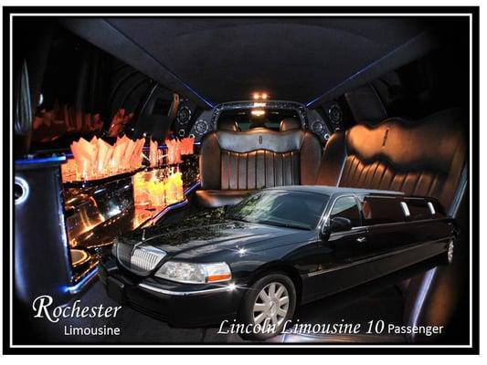 Black Lincoln Stretch Limousines by Rochester Limousine, L.L.C.