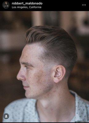 Skin fade pompadour