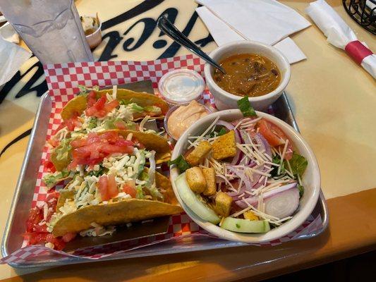 Shrimp taco lunch