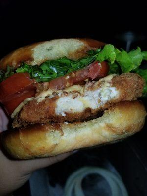 Chicken sandwich (added my own cheese)