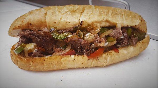 Philly cheese steak sandwich