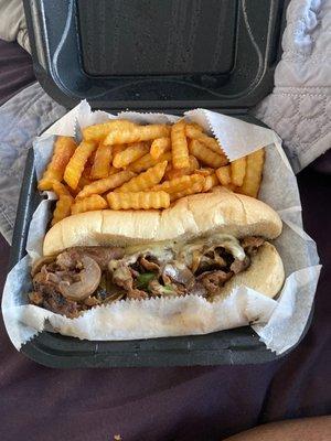 Philly Cheese Steak and Fries