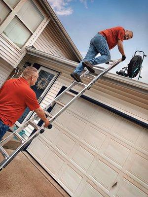 Believe it or not, we have to access a lot of sewer lines through the vent on the roof.