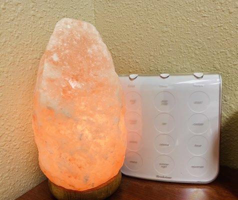 Himalayan Salt lamp  and soothing sounds