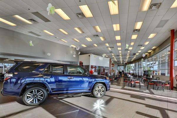 Showroom with the latest vehicles.