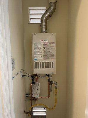 Tankless water heater install in HB