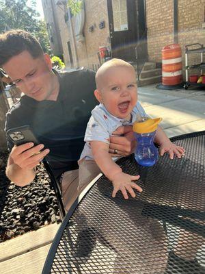 Patio was baby approved!