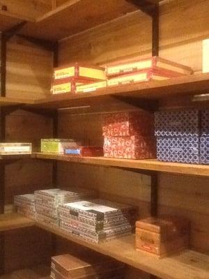 They have a humidor with boxes of cigars in addition to the ones they have on display.  I think they will special order for you.