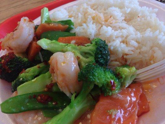 Shrimp & Broccoli (with hot oil )