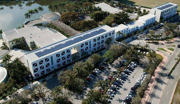 Rooftop Solar Panel installation at the University of Miami Frost School of Music