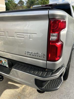 Rear bumper and tailgate area of my truck. All new and looking great!