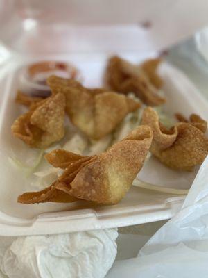 6 Fired Cream Cheese Wonton