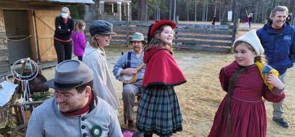 Recreation of a small village during the Civil War