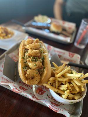 Shrimp Po Boy with fries