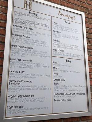 Easy to read the menu and it shows they have a lot of items to pick from.