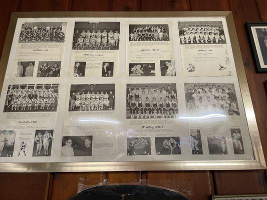 A picture showing their local athletics back in the day