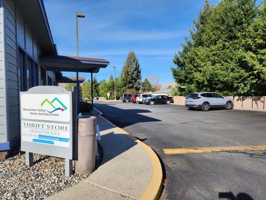 Entrance is behind the Wenatchee Valley Senior Activity Center.