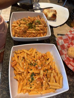 Pasta with vodka sauce