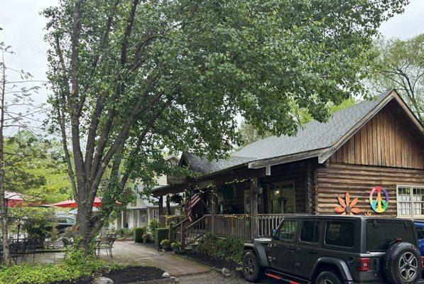 Outside of Timbers Log Cabin