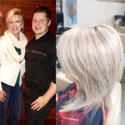 Beautiful ash blonde highlights