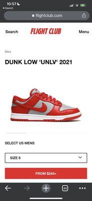 "Exotic red dunks"