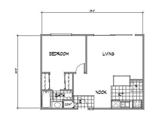 1 Bedroom Floorplan