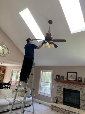 Light Fixtures and Fan Cleaning