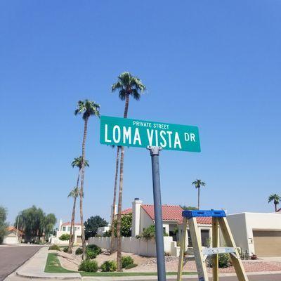 Street sign install