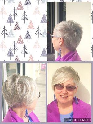 Asymmetrical Pixie |texture| side part| volume|