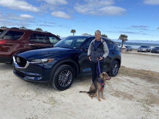 Julie & Chewie in Daytona Beach w New CX3 from Daytona Mazda